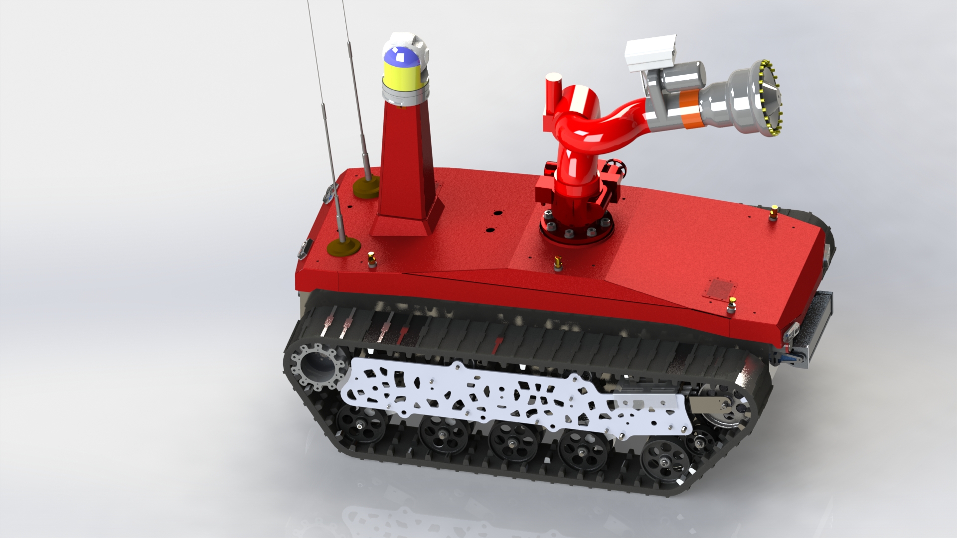 TX1500  Crawler fire fighting robot