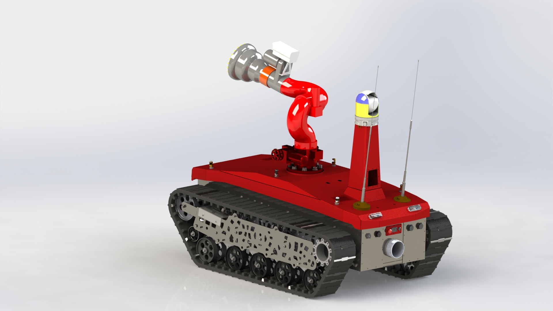 TX1500  Crawler fire fighting robot
